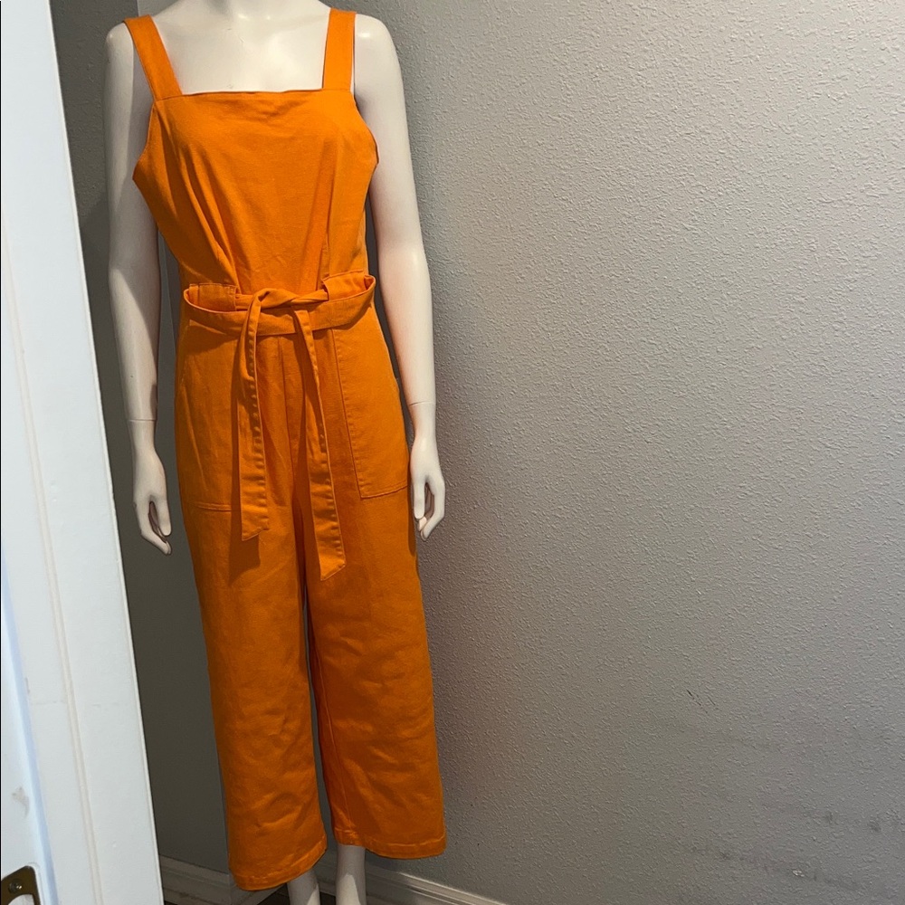 Women's Orange Jumpsuit made by copper key beautiful orange bright size large - Picture 3 of 16